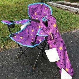 x2 Coleman Kids Folding Chairs - Children's Night Star Campfire Bag Chairs